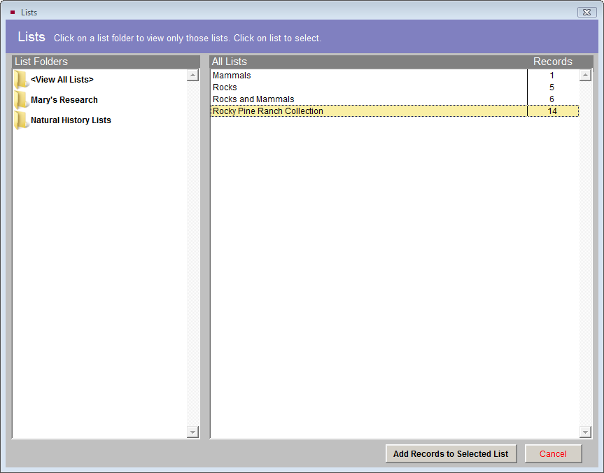 Save Search Results to a List