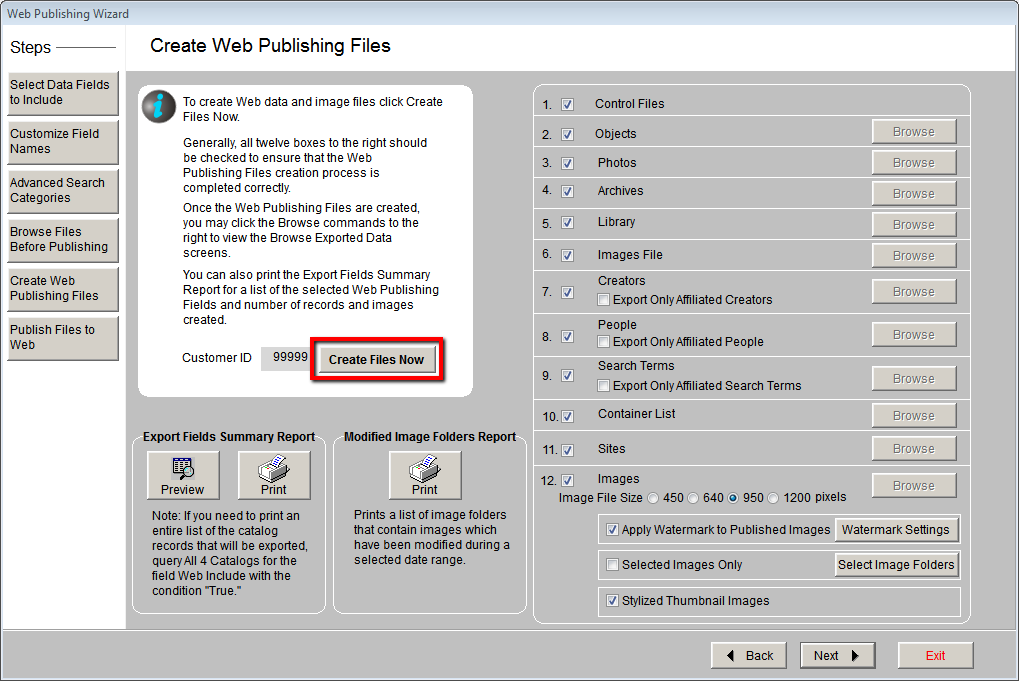 Create Files Now
