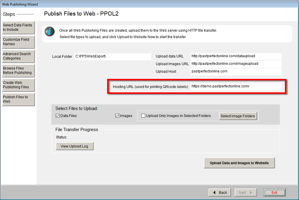 PPO URL for QR Codes.
