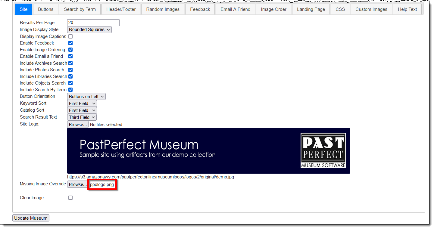 Missing Image Overide - File name